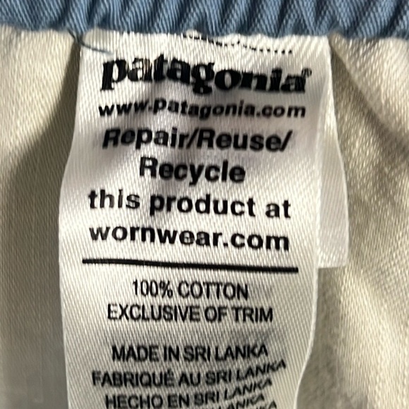 Patagonia NWT Men’s Large Funhoggers Shorts 6” Inch Cotton Blue Outdoor Shorts - Picture 11 of 12